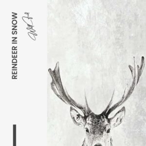 Reindeer in snow - Glass