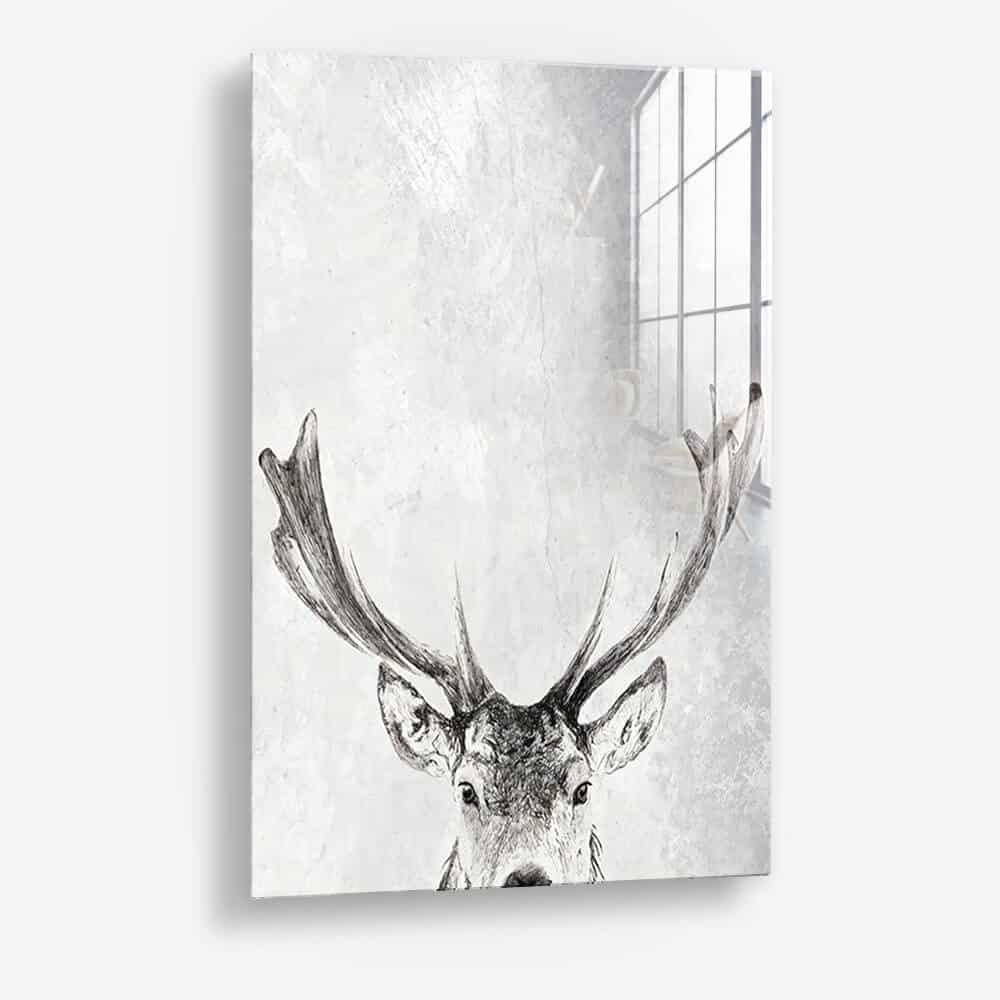 Reindeer in snow - Glass